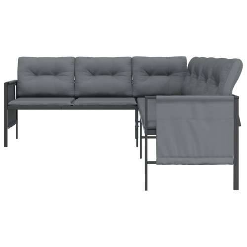 Kutna vrtna sofa antracit od čelika i tekstilena - 230 x 168 x 65 cm 1 Cijena