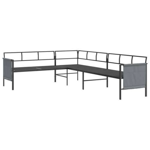 Kutna vrtna sofa antracit od čelika i tekstilena - 230 x 168 x 65 cm 1 Cijena