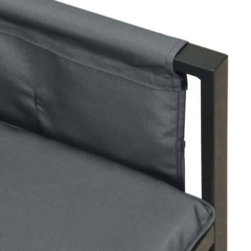 Kutna vrtna sofa antracit od čelika i tekstilena - 230 x 168 x 65 cm 1 Cijena