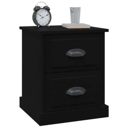 Noćni ormarići 2 kom crni 39 x 39 x 47,5 cm konstruirano drvo - Crna 2 Cijena