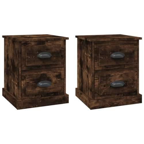Noćni ormarići 2 kom boja hrasta 39x39x47,5cm konstruirano drvo - Dimljeni hrast 2 Cijena