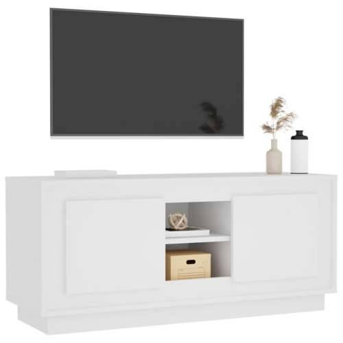TV ormarić bijeli 102 x 35 x 45 cm od konstruiranog drva - Bijela 1 Cijena