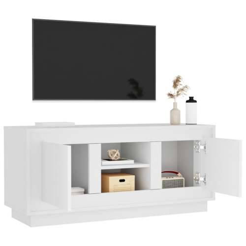 TV ormarić bijeli 102 x 35 x 45 cm od konstruiranog drva - Bijela 1 Cijena