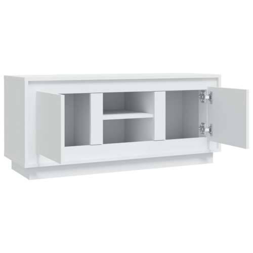 TV ormarić bijeli 102 x 35 x 45 cm od konstruiranog drva - Bijela 1 Cijena