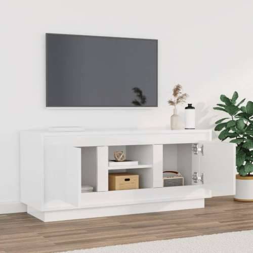 TV ormarić sjajni bijeli 102x35x45 cm konstruirano drvo - Visoko sjajno bijela 1 Cijena