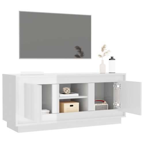 TV ormarić sjajni bijeli 102x35x45 cm konstruirano drvo - Visoko sjajno bijela 1 Cijena