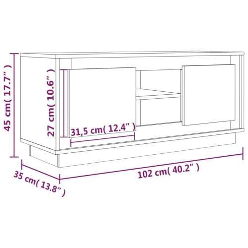 TV ormarić sjajni bijeli 102x35x45 cm konstruirano drvo - Visoko sjajno bijela 1 Cijena