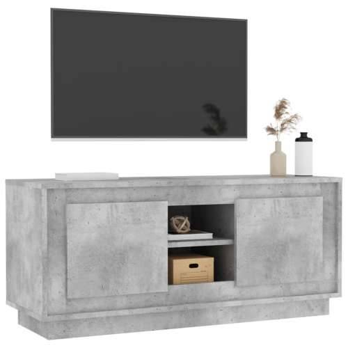 TV ormarić boja betona 102x35x45 cm od konstruiranog drva - Beton siva 1 Cijena