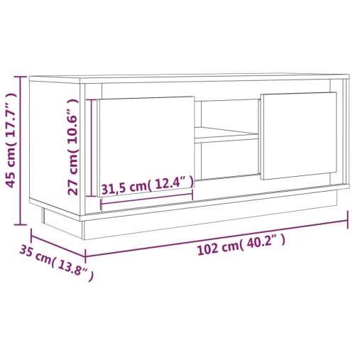TV ormarić boja hrasta sonome 102x35x45 cm konstruirano drvo - Sivi hrast sonoma 1 Cijena