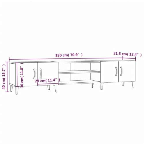 TV ormarić boja hrasta sonome 180x31,5x40 cm konstruirano drvo - Sivi hrast sonoma 1 Cijena