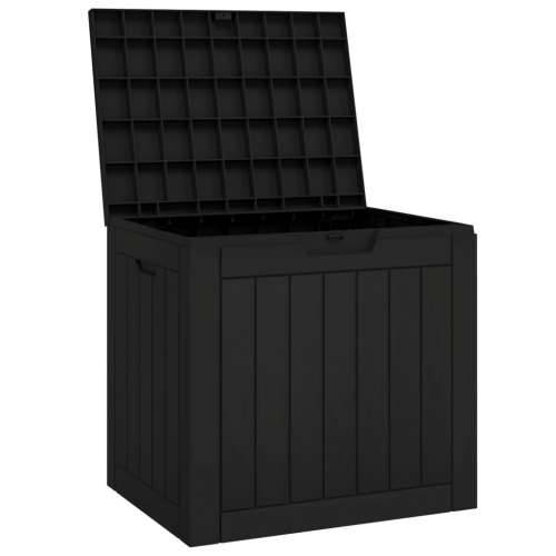 Vrtna kutija za pohranu crna 55,5 x 43 x 53 cm polipropilen - Crna Cijena