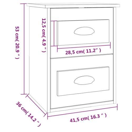 Zidni noćni ormarić boja dimljenog hrasta 41,5 x 36 x 53 cm - Dimljeni hrast 1 Cijena