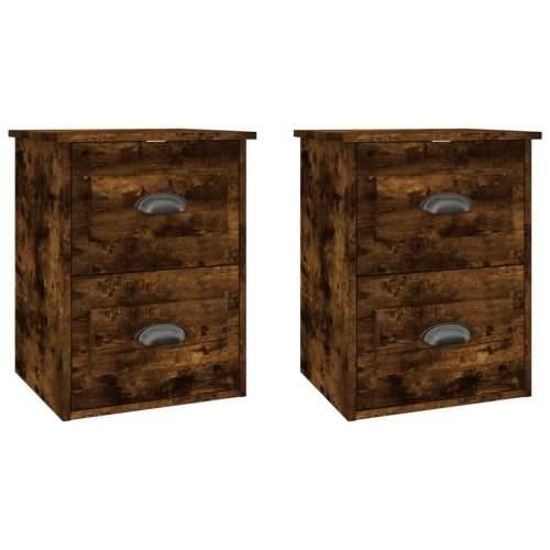 Zidni noćni ormarići 2 kom boja dimljenog hrasta 41,5x36x53 cm - Dimljeni hrast 2 Cijena