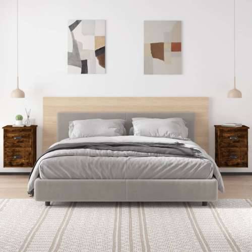Zidni noćni ormarići 2 kom boja dimljenog hrasta 41,5x36x53 cm - Dimljeni hrast 2 Cijena