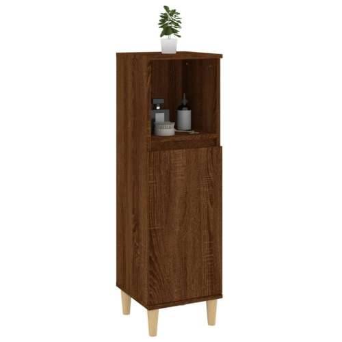 Kupaonski ormarić boja hrasta 30x30x100 cm konstruirano drvo - Smeđi hrast 1 Cijena