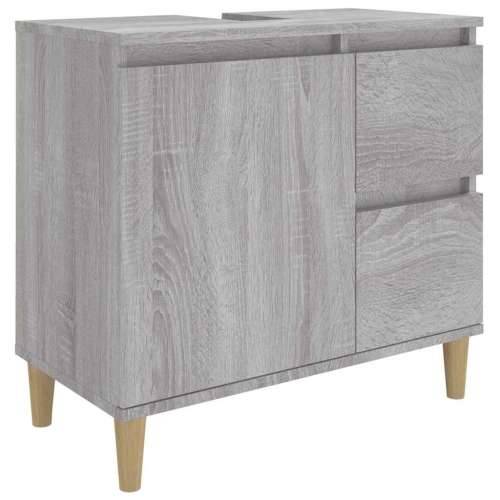 Kupaonski ormarić boja hrasta 65 x 33 x 60 cm konstruirano drvo - Sivi hrast sonoma 1 Cijena
