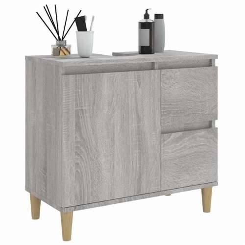 Kupaonski ormarić boja hrasta 65 x 33 x 60 cm konstruirano drvo - Sivi hrast sonoma 1 Cijena