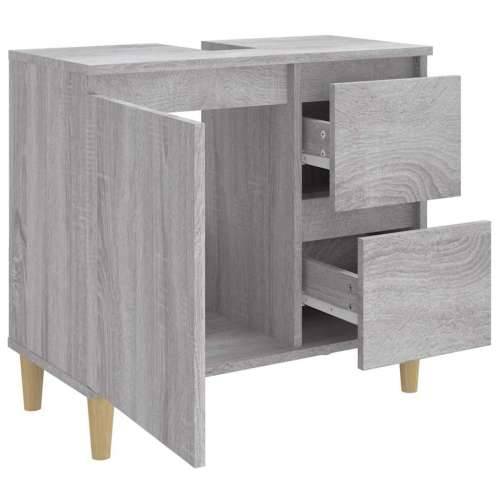 Kupaonski ormarić boja hrasta 65 x 33 x 60 cm konstruirano drvo - Sivi hrast sonoma 1 Cijena