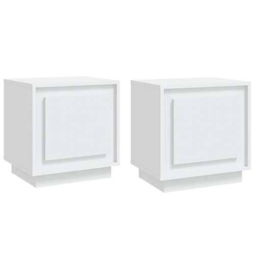 Noćni ormarići 2 kom bijeli 44 x 35 x 45 cm konstruirano drvo - Bijela 2 Cijena