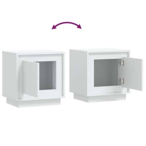 Noćni ormarići 2 kom bijeli 44 x 35 x 45 cm konstruirano drvo - Bijela 2 Cijena