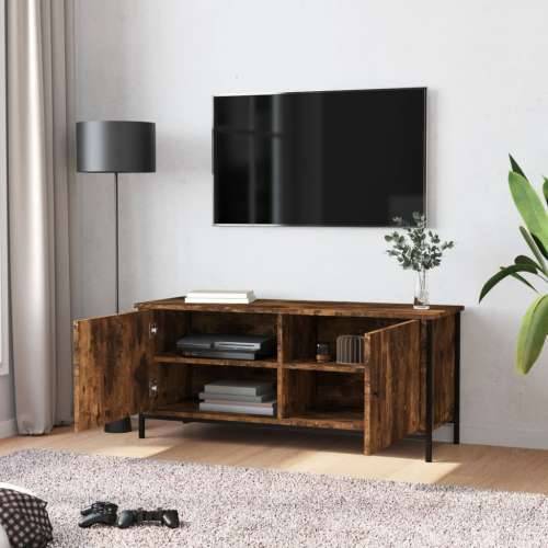 TV ormarić s vratima boja hrasta 102x35x45 cm konstruirano drvo - Dimljeni hrast 1 102 cm Cijena