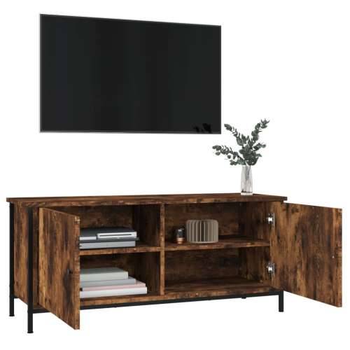 TV ormarić s vratima boja hrasta 102x35x45 cm konstruirano drvo - Dimljeni hrast 1 102 cm Cijena