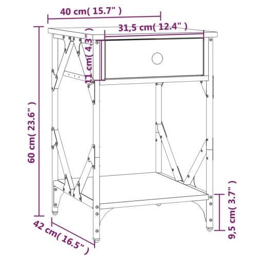Noćni ormarići 2 kom boja hrasta 40x42x60 cm konstruirano drvo - Sivi hrast sonoma 2 Cijena