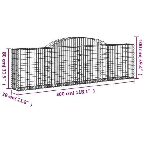 Lučne gabionske košare 10 kom 300x30x80/100cm pocinčano željezo - 300 x 30 x 80/100 cm 10 Cijena