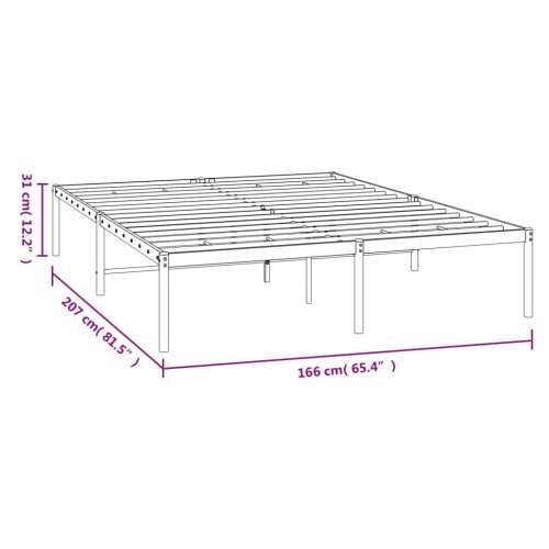 Metalni okvir za krevet crni 160x200 cm - Crna 160 x 200 cm bez uzglavlja Cijena