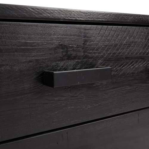 Ladičar crni 75 x 35 x 70 cm od masivne borovine - Crna 1 Cijena