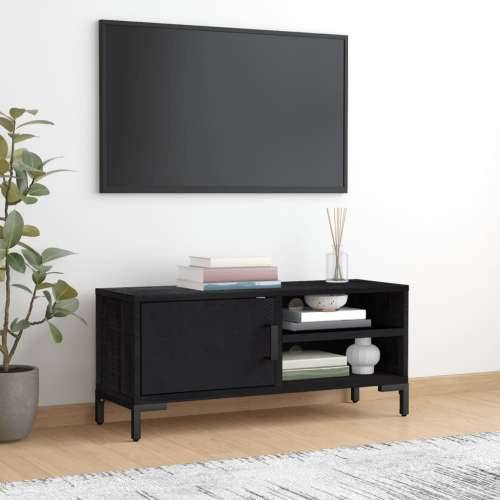 TV ormarić crni 90 x 30 x 40 cm od masivne borovine - Crna 90 x 30 x 40 cm 1 Cijena