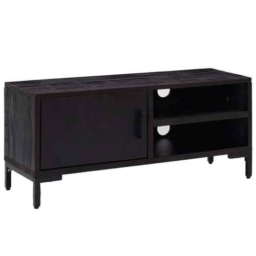 TV ormarić crni 90 x 30 x 40 cm od masivne borovine - Crna 90 x 30 x 40 cm 1 Cijena