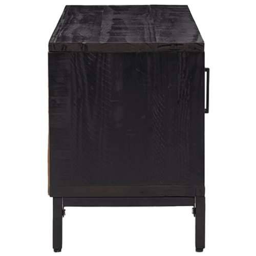 TV ormarić crni 90 x 30 x 40 cm od masivne borovine - Crna 90 x 30 x 40 cm 1 Cijena