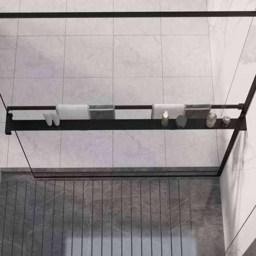 Polica za zid tuš-kabine crna 115 cm aluminijska - Crna 115 cm Cijena