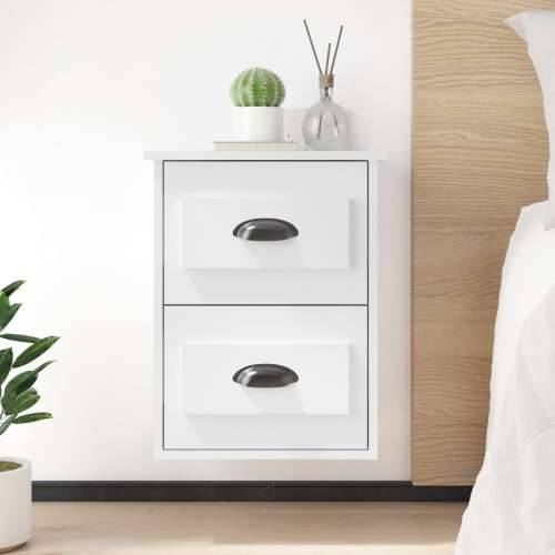 Zidni noćni ormarići 2 kom visoki sjaj bijeli 41,5x36x53 cm - Visoko sjajno bijela 2 Cijena