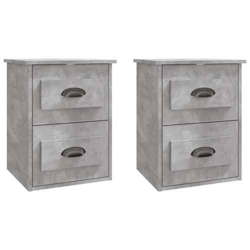 Zidni noćni ormarići 2 kom siva boja betona 41,5x36x53 cm - Beton siva 2 Cijena