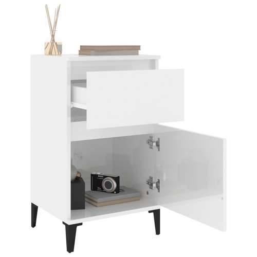 Noćni ormarići 2 kom visoki sjaj bijeli 40x35x70 cm - Visoko sjajno bijela 2 Cijena