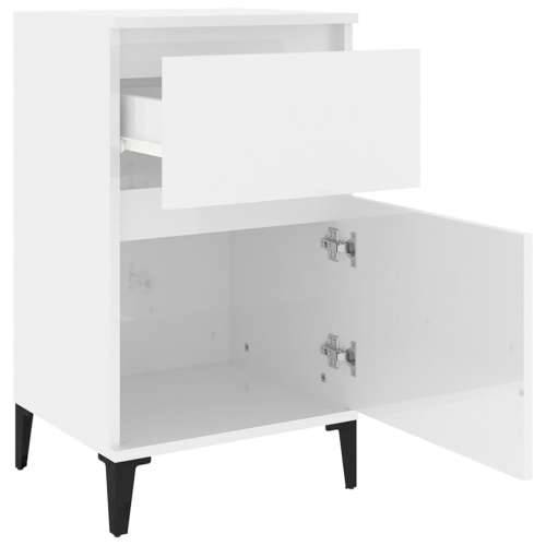 Noćni ormarići 2 kom visoki sjaj bijeli 40x35x70 cm - Visoko sjajno bijela 2 Cijena