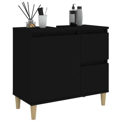 Kupaonski ormarić crni 65x33x60 cm konstruirano drvo - Crna 1 Cijena