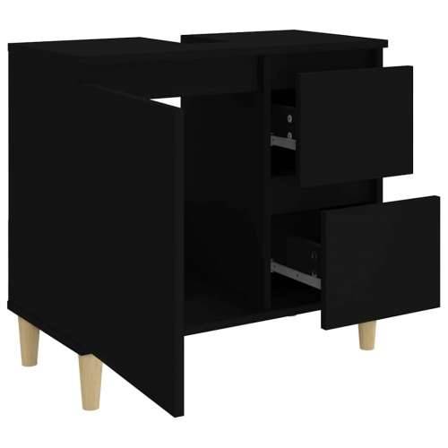 Kupaonski ormarić crni 65x33x60 cm konstruirano drvo - Crna 1 Cijena