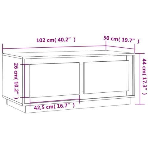 Stolić za kavu crni 102x50x44 cm od konstruiranog drva - Crna 1 Cijena