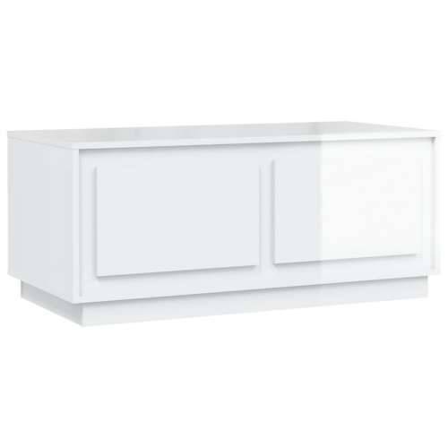 Stolić za kavu sjajni bijeli 102x50x44 cm konstruirano drvo - Visoko sjajno bijela 1 Cijena