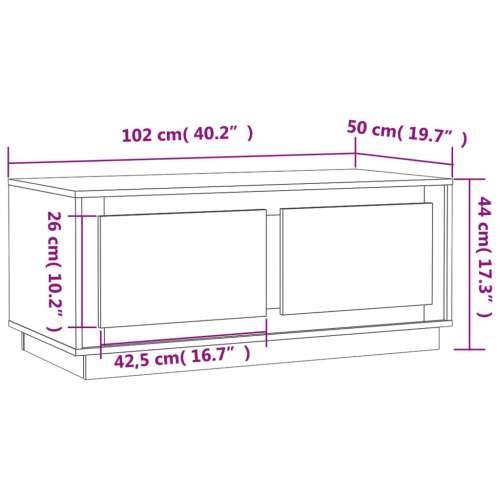 Stolić za kavu boja smeđeg hrasta 102x50x44cm konstruirano drvo - Smeđi hrast 1 Cijena