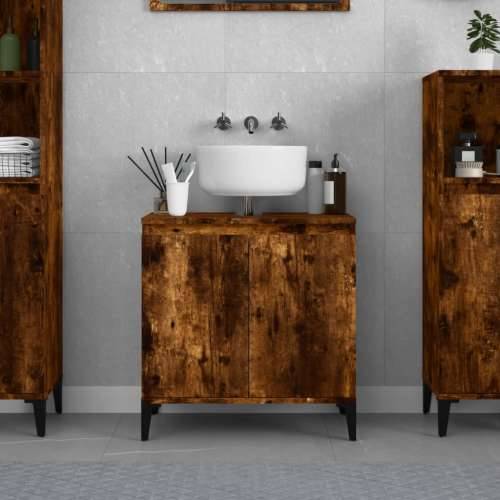 Ormarić za Lavabo - Umivaonik boja dimljenog hrasta 58x33x60 cm drveni - Dimljeni hrast 1 Cijena