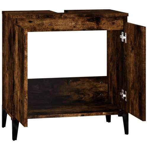 Ormarić za Lavabo - Umivaonik boja dimljenog hrasta 58x33x60 cm drveni - Dimljeni hrast 1 Cijena