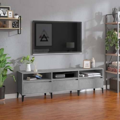 TV ormarić boja betona 150x30x44,5 cm od konstruiranog drva - Beton siva 1 150 cm 30 cm Cijena