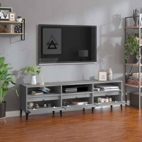 TV ormarić boja betona 150x30x44,5 cm od konstruiranog drva - Beton siva 1 150 cm 30 cm Cijena