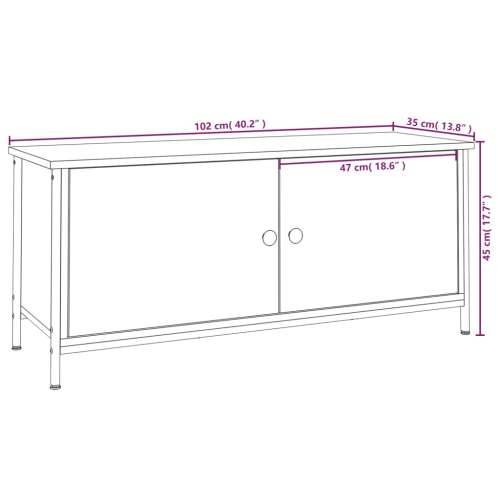 TV ormarić s vratima boja hrasta 102x35x45 cm konstruirano drvo - sonoma hrast 1 102 cm Cijena
