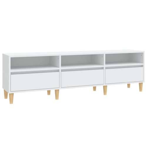 TV ormarić bijeli 150x30x44,5 cm od konstruiranog drva - Bijela 1 150 cm 30 cm Cijena