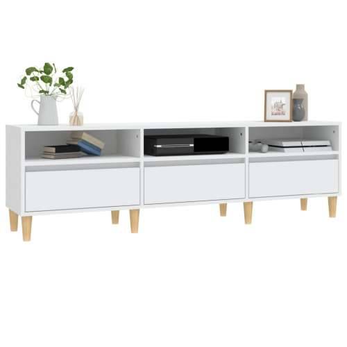 TV ormarić bijeli 150x30x44,5 cm od konstruiranog drva - Bijela 1 150 cm 30 cm Cijena